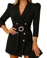Abito Blazer da Donna con Cintura e Bottoni 4