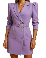 Abito Blazer da Donna con Cintura e Bottoni 6
