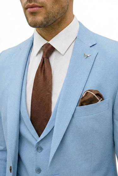 Abito da uomo a tre pezzi con blazer, gilet e pantaloni 3