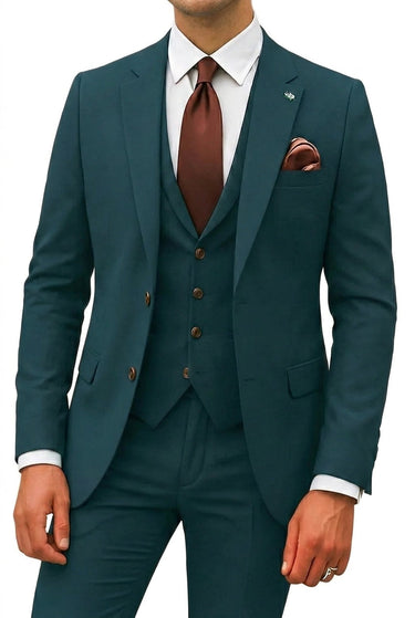 Abito da uomo a tre pezzi con blazer, gilet e pantaloni 5
