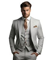 Abito da uomo a tre pezzi con gilet e blazer 3