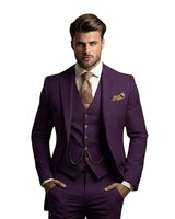 Abito da uomo a tre pezzi con gilet e blazer 6