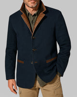 Blazer da campo da uomo con colletto a contrasto 3