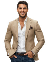 Blazer da uomo a due bottoni con tasche applicate 1