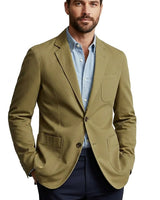 Blazer da uomo con chiusura a bottoni e tasche applicate 1
