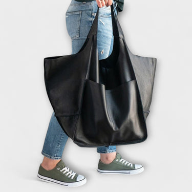 Borsa Tote Oversize da Donna con Tasca Frontale Applicata 17