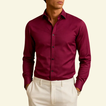 Camicia da uomo a maniche lunghe con bottoni 5