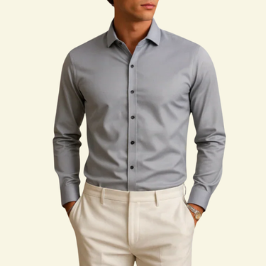 Camicia da uomo a maniche lunghe con bottoni 6