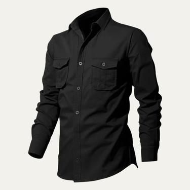 Camicia da uomo a maniche lunghe con tasche a patta 11