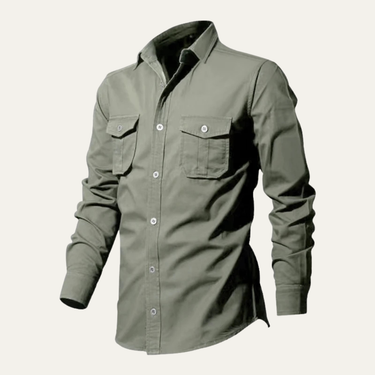 Camicia da uomo a maniche lunghe con tasche a patta 13