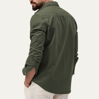 Camicia da uomo a maniche lunghe con tasche a patta 7