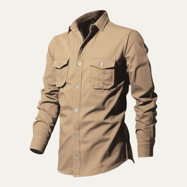 Camicia da uomo a maniche lunghe con tasche a patta 9