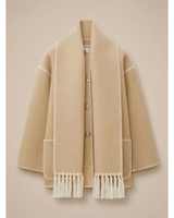 Cappotto a mantella in misto lana da donna con chiusura a bottoni 3