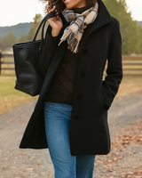Cappotto da donna a maniche lunghe con bottoni frontali 3