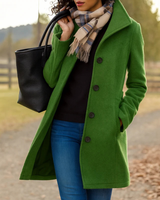 Cappotto da donna a maniche lunghe con bottoni frontali 6