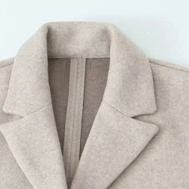 Cappotto lungo in misto lana da donna 10