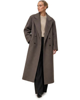 Cappotto lungo oversize in lana da donna 1