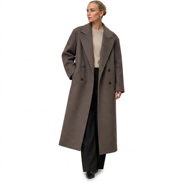 Cappotto lungo oversize in lana da donna 1