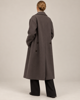 Cappotto lungo oversize in lana da donna 2