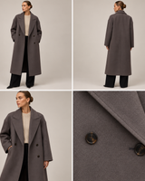 Cappotto lungo oversize in lana da donna 3