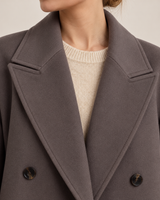 Cappotto lungo oversize in lana da donna 5