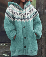 Cardigan con cappuccio da donna con motivo Fair Isle 4