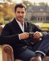 Cardigan da uomo a trecce con collo a scialle 12