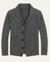 Cardigan da uomo a trecce con collo a scialle 4