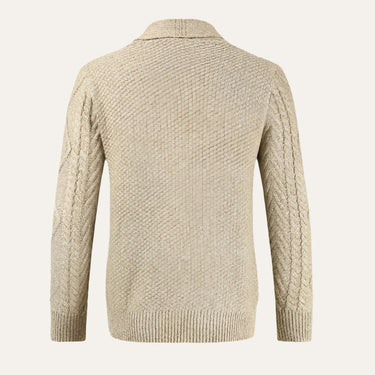 Cardigan da uomo a trecce con collo a scialle 6