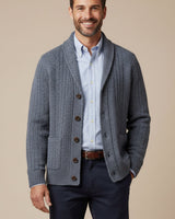 Cardigan da uomo a trecce con collo a scialle 9