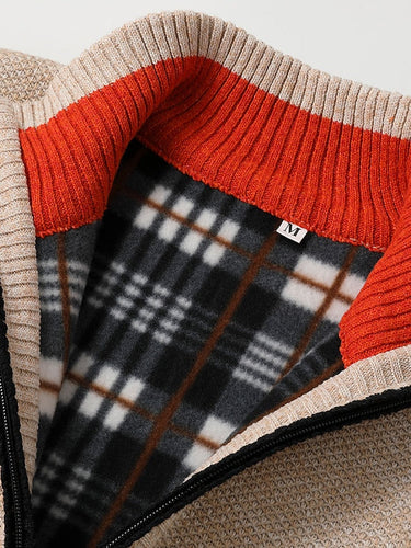 Cardigan in maglia da uomo con zip intera e collo a lupetto 5