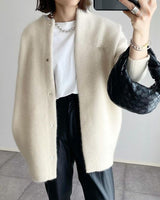 Cardigan lungo in maglia da donna con chiusure a scatto 2