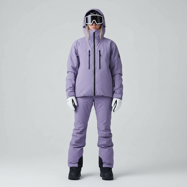 Completo da sci da donna con giacca con cappuccio e pantaloni 4