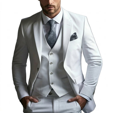Completo da uomo a tre pezzi con blazer, gilet e pantaloni 1