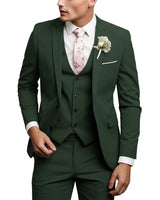 Completo da uomo a tre pezzi con blazer, gilet e pantaloni 2