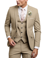 Completo da uomo a tre pezzi con blazer, gilet e pantaloni 3
