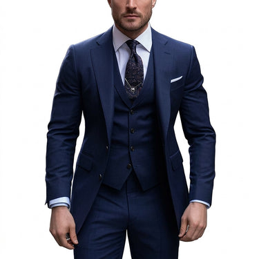 Completo da uomo a tre pezzi con blazer, gilet e pantaloni 4