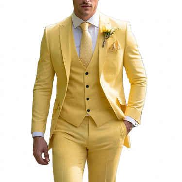 Completo da uomo a tre pezzi con blazer, gilet e pantaloni 9