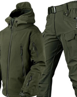 Completo giacca con cappuccio e pantaloni cargo da uomo 1