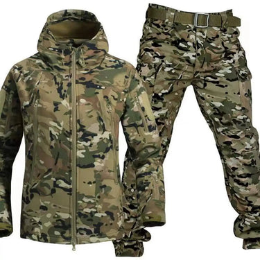 Completo giacca con cappuccio e pantaloni cargo da uomo 6