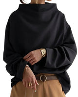 Felpa Oversize da Donna con Collo Alto 1