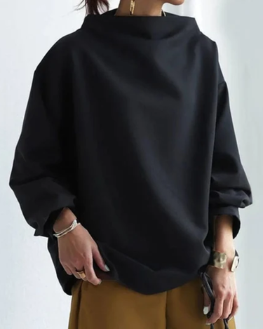 Felpa Oversize da Donna con Collo Alto 5