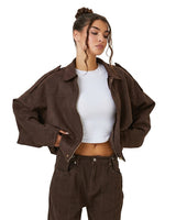 Giacca Bomber Corta da Donna con Spalline 1