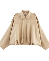 Giacca Bomber Corta da Donna con Spalline 5