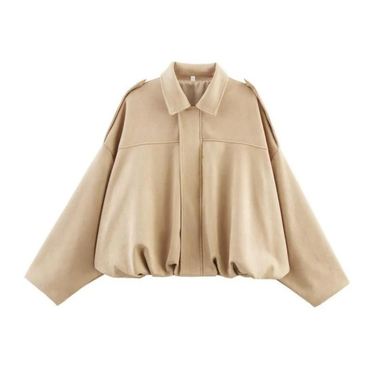 Giacca Bomber Corta da Donna con Spalline 5