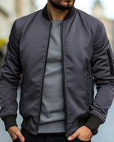 Giacca Bomber da Uomo con Tasca con Zip sulla Manica 2