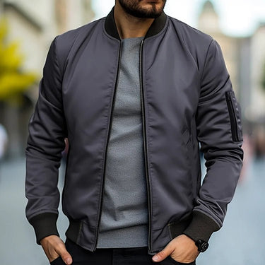 Giacca Bomber da Uomo con Tasca con Zip sulla Manica 2