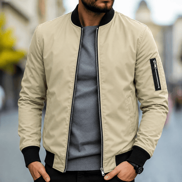 Giacca Bomber da Uomo con Tasca con Zip sulla Manica 4