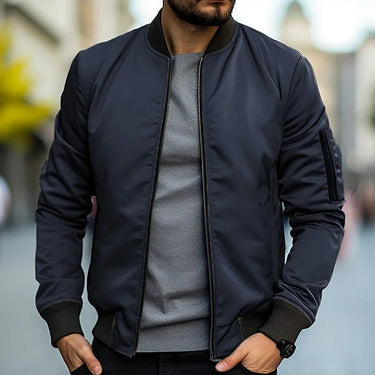 Giacca Bomber da Uomo con Tasca con Zip sulla Manica 5
