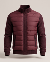 Giacca Puffer Ibrida da Uomo con Maniche in Maglia 5